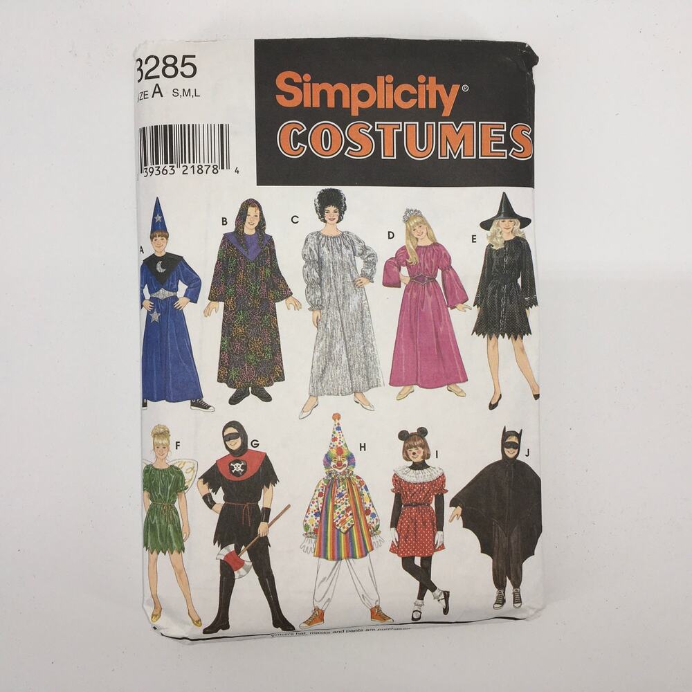 Simplicity Sewing Pattern 8285 Boys Girls Mix-Match Costume Halloween S-L UNCUT